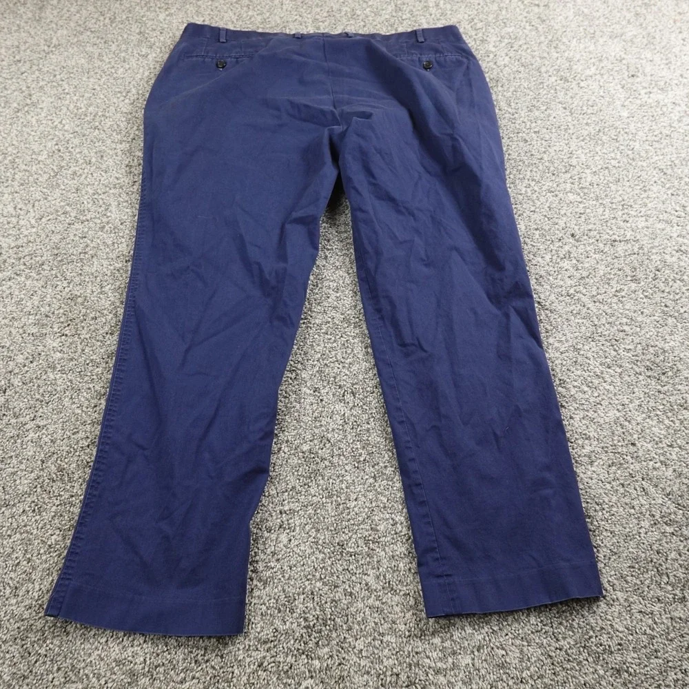 Ralph Lauren Pants‎ Mens 42X30 Blue Chino Trouser Golf Stretch Flat Front Preppy